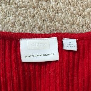 Anthropologie Vibrant Red Sweater